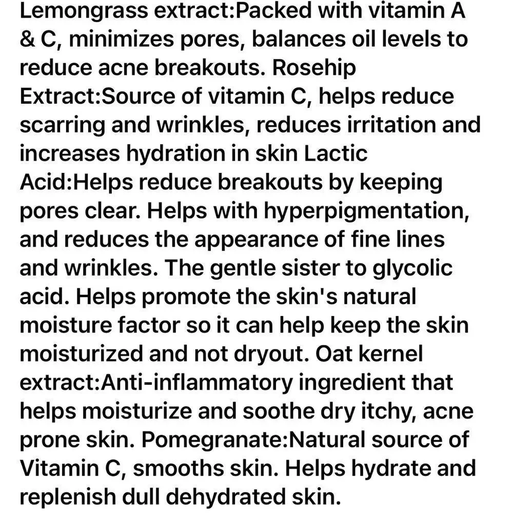 Vanity Planet Water Cream Promo- Lactic For Face Lemon Grass Rosehip